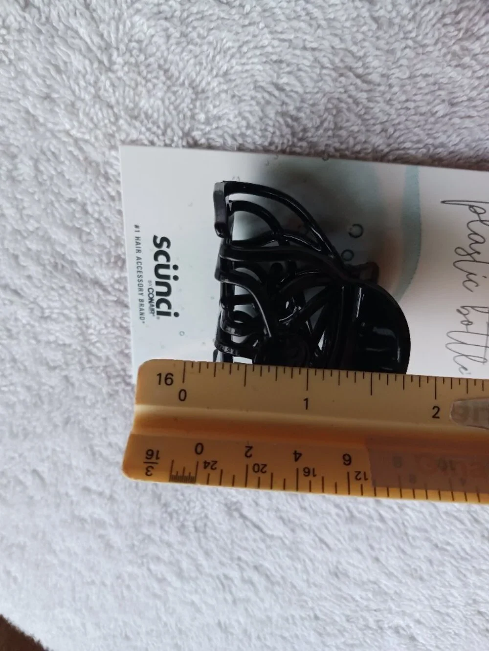 Scunci Black Medium Spider Octopus Plastic Jaw Claw Clip Concious Plastic Bottle